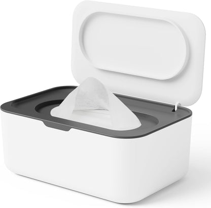 Seposeve refillable wet wipes dispenser grey front view