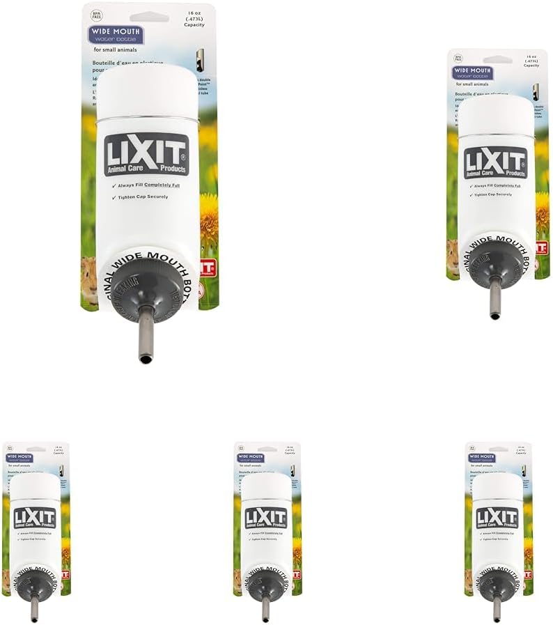 Lixit Pet Wide Mouth Water Bottle (16 oz), translucent, 8802 - Image 7