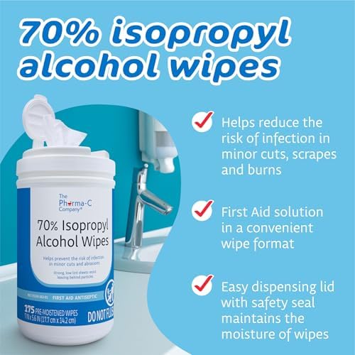 Pharma-C alcohol wipes moisture lock lid and dispensing slot detail