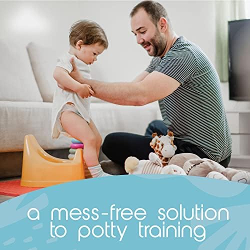 Tidy Tots super absorbent pad capturing liquid in potty bag
