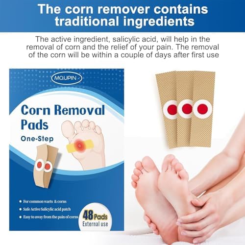 MQUPIN callus remover patches spread out on a white surface.