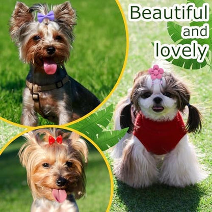 Variety pack of puppy hair accessories with crown embellishments