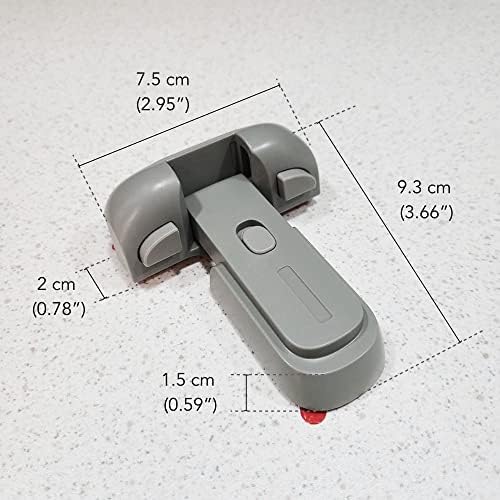 Moonybaby child safety latch adhesive backing detail