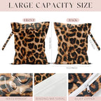 Zcyxuuw leopard print wet bag showing handle strap detail