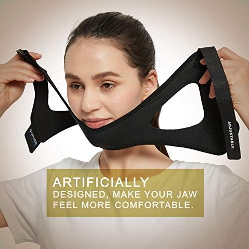 Close up of breathable neoprene material on the black GOPHERBRACE sleep mask bandage.