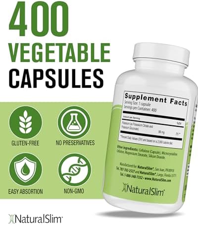 Side angle of Kadsorb potassium 99mg container showing dietary supplement facts and ingredients list.