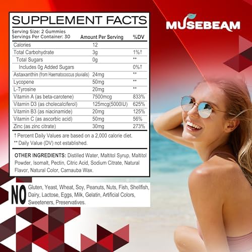 MuseBeam sunless tanning supplement for women unboxed on a clean surface.