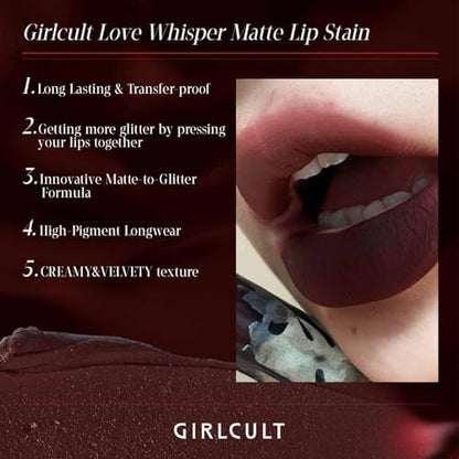 GIRLCULT Matte Lip Stain â€“ Lightweight Velvet Lip Tint, Long Lasting Liquid Lipstick, Transfer Resistant, Non-Drying & Smudge Proof Formula (M60) - Image 5
