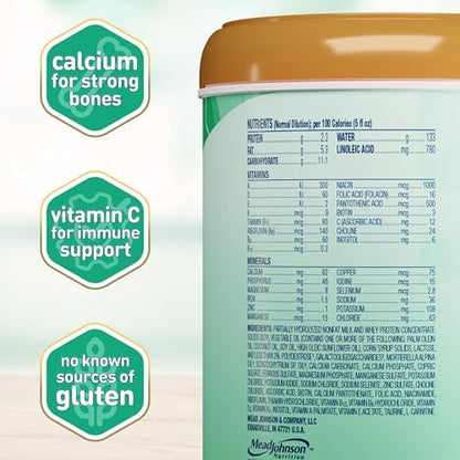 Enfamil Reguline powder tub with Omega-3 DHA and probiotic branding