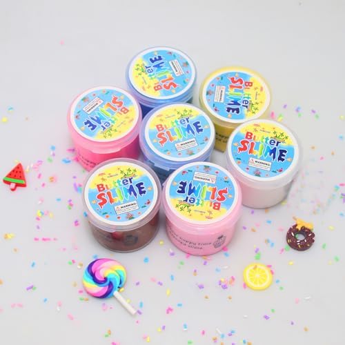 ZONEWAY scented butter slime being stretched to show its soft non-sticky texture.