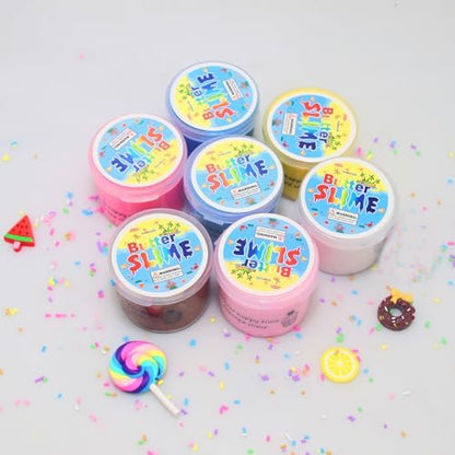 ZONEWAY scented butter slime being stretched to show its soft non-sticky texture.