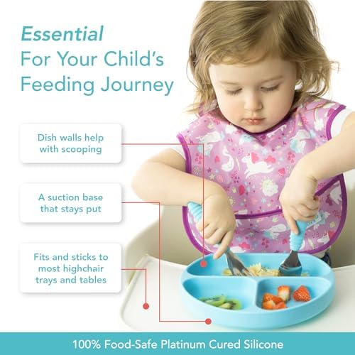 Bumkins silicone plate bottom suction base detail
