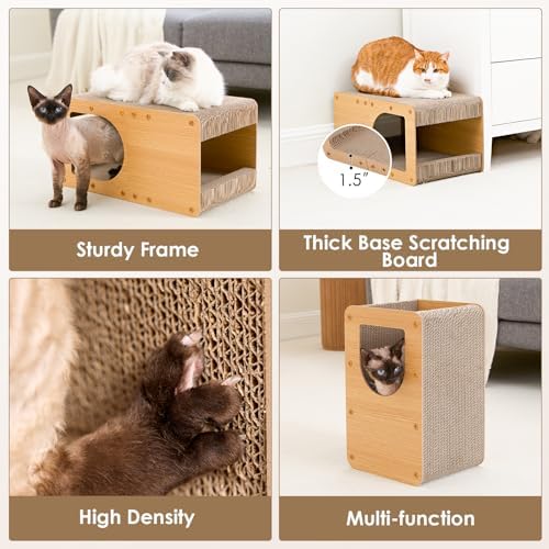 EHEYCIGA Durable Cat Scratcher cardboard replacement panels detail view