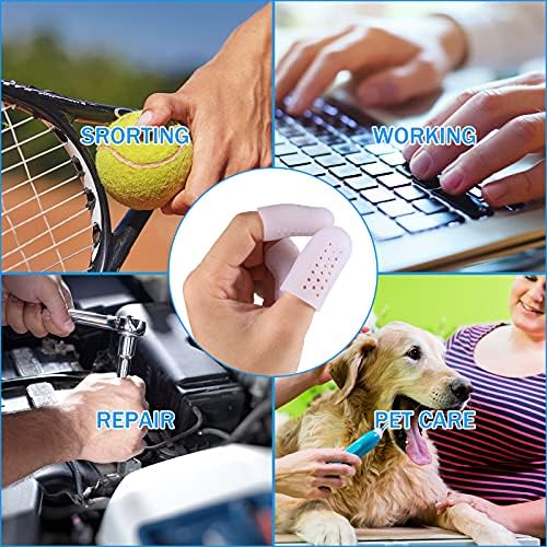 Tondiamo silicone finger covers protecting a thumb during daily household tasks and manual labor