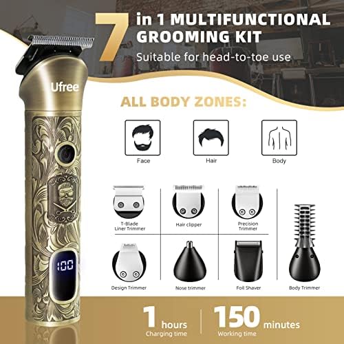 Ufree electric razor showcasing LCD battery display