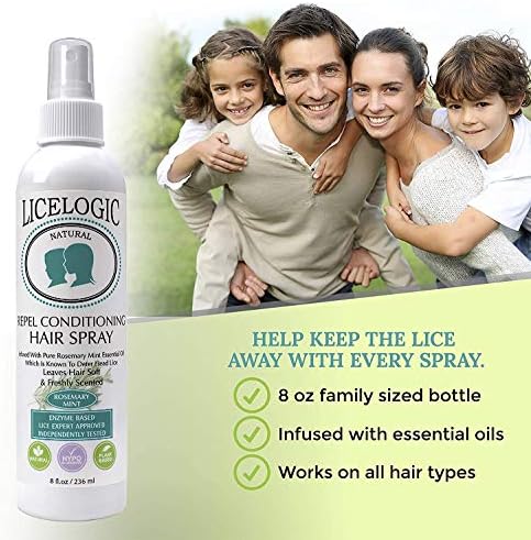 Non-toxic lice spray for kids with natural LiceZyme enzymes