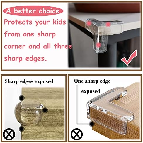 Transparent furniture edge protector for child safety