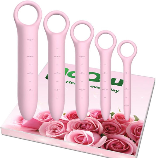 QoQiu silicone pelvic floor dilators set front view