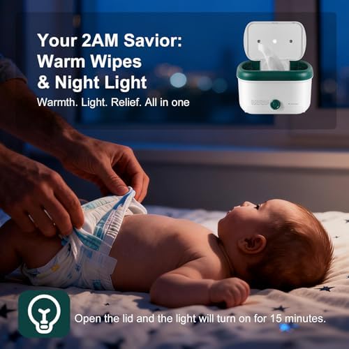 Legit baby wipe warmer glowing night light feature