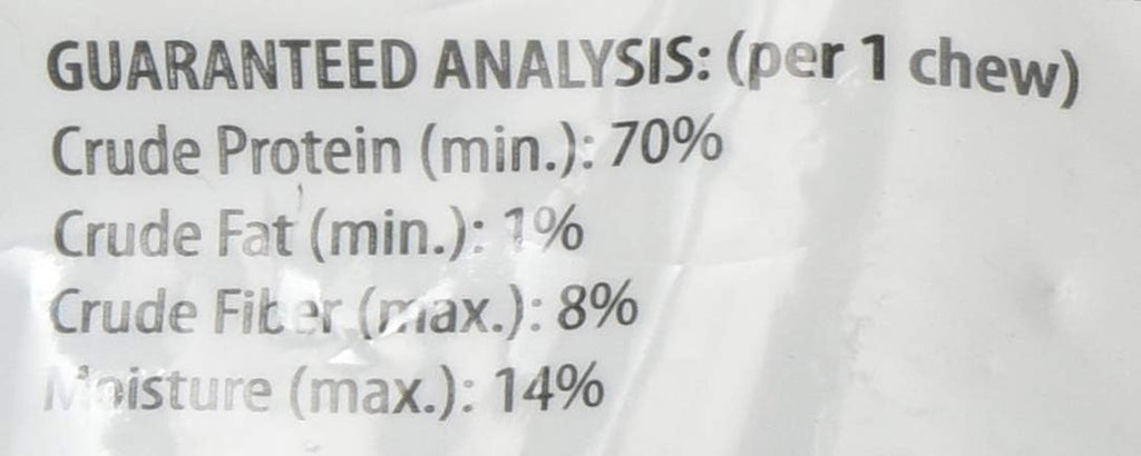Back of Ceva Clenz-A-Dent 15 count package displaying ingredients list and feeding instructions