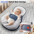 Parent using Tibue baby wedge pillow for supervised feeding