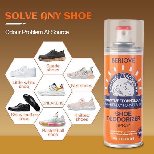 Quick drying shoe smell remover spray for daily hygiene.