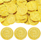 REGUICORP pirate party supplies gold coins bulk pack dimensions view