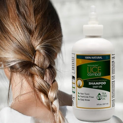 Ergonomic bamboo style handle on a professional grade dandruff removal brush.