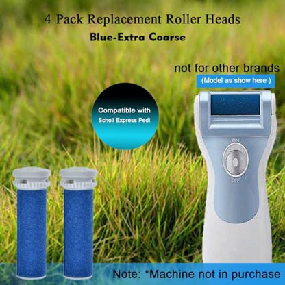 Blue extra coarse foot file rollers for Scholl compatibility