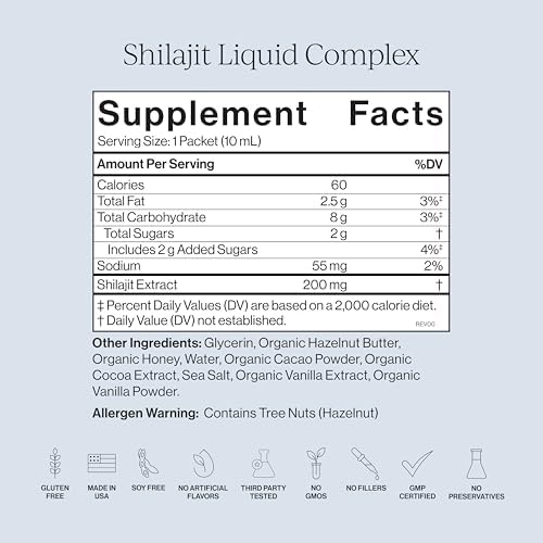 Bioavailable shilajit liquid vitamin supplements to support brain function and daily resilience.