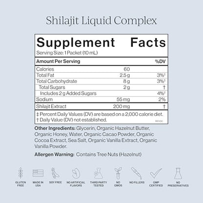 Bioavailable shilajit liquid vitamin supplements to support brain function and daily resilience.