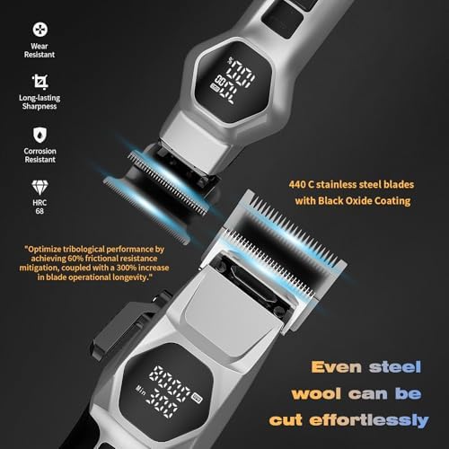 Close up view of the AngFan 440C stainless steel blades with black oxide friction reducing coating