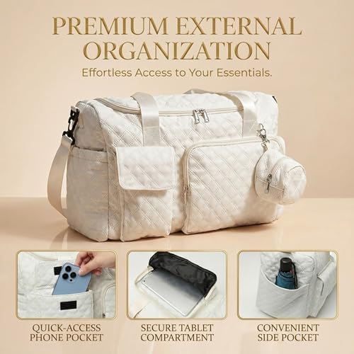 Coowarmbutb maternity weekender bag with included changing pad