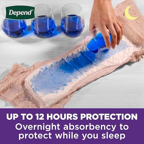 Depend night defense twelve hour absorbency core demonstration layout