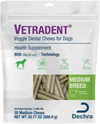 Vetradent dental chews for small breed dog health maintenance