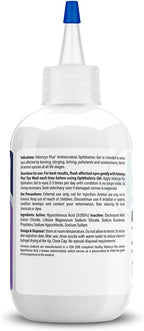 Side profile of Vetericyn equine eye care gel highlighting safety for all animals.
