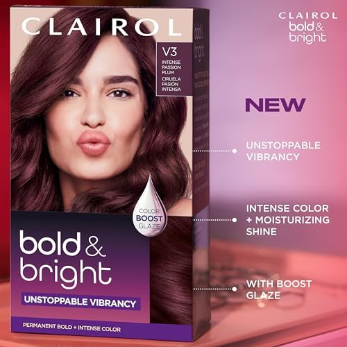 Clairol professional permanent hair dye application instructions leaflet and protective gloves.
