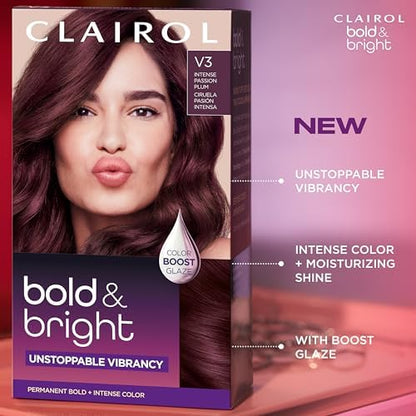 Clairol professional permanent hair dye application instructions leaflet and protective gloves.