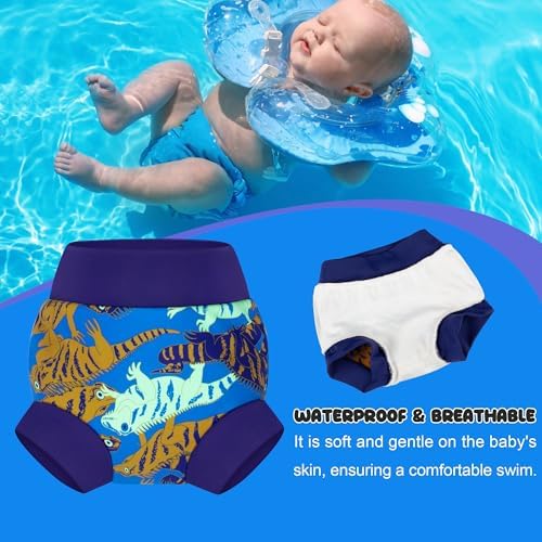 Big Elephant swim diaper showing leg elastic and interior lining