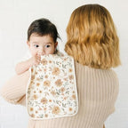 Close up view of the highly absorbent 100 percent cotton muslin fabric texture for newborns.