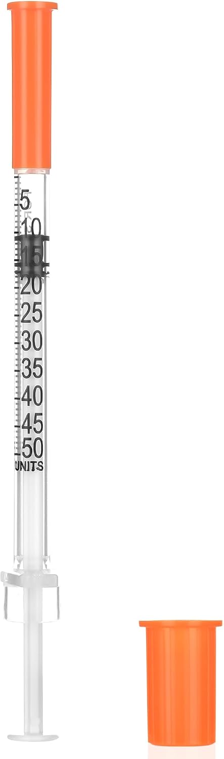 Ginallt sterile single use syringe pack showing clear graduation markings.