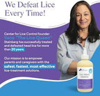 Kapow 8 ounce lice solution application on dry hair for nit removal
