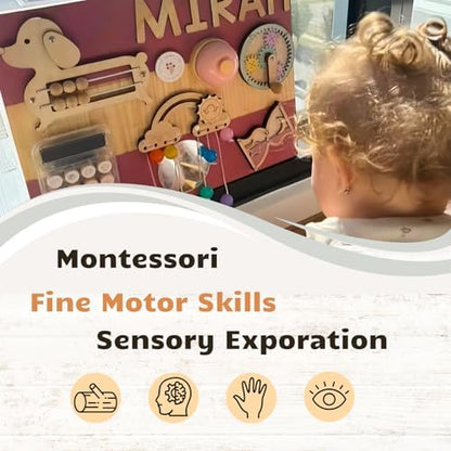 Side profile of the smooth wooden hand crank accessory highlighting child safe rounded edges