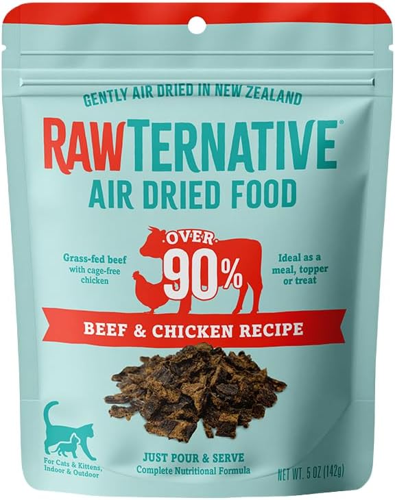 Grandma Mae's Country Naturals RawTernative Air-Dried Cat Food, Beef & Salmon Recipe, 90% Real Beef & Salmon, Complete & Balanced Meal for Cats & Kittens, Gently AirDried in New Zealand, 14 oz - Image 10