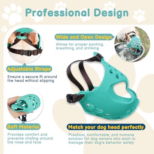 Side view of Barkless french bulldog muzzle with adjustable strap