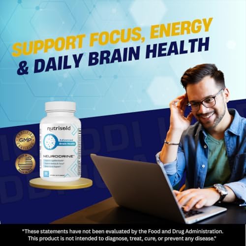 Nutrisold Neurodrine capsules formula chart detailing ingredients for memory and focus