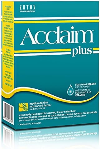 Zotos Acclaim Plus Acid Perm kit components and instructions