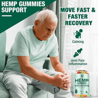 High potency hemp extract gummies supplement packaging