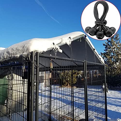 DUENEW dog kennel sunshade tarp packaging contents cloth net and bungee cords