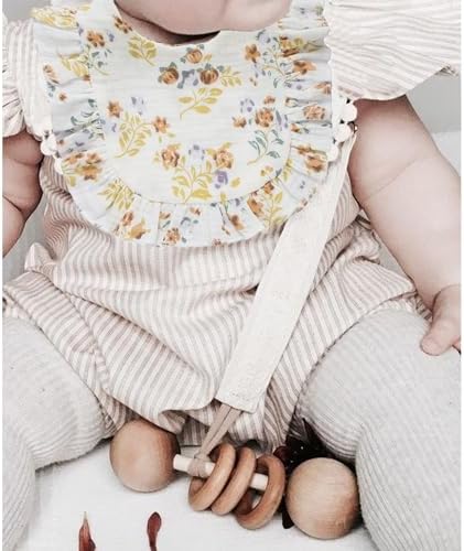 Zainpe 4 pack muslin bibs flat lay display